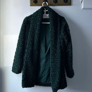 *like new* Wilfred fuzzy dark green jacket